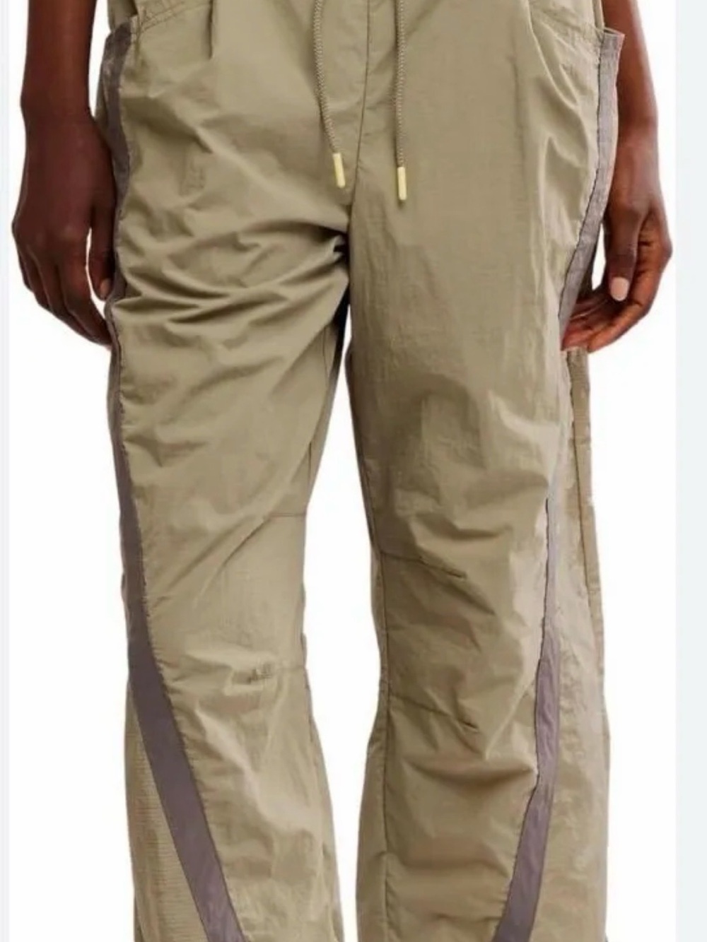 Free People Olive & Taupe Track Joggers